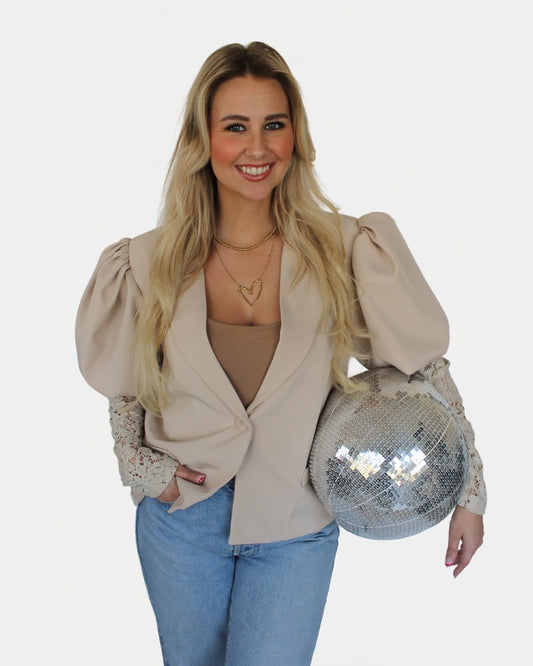 Noah | Lace Blazer Beige